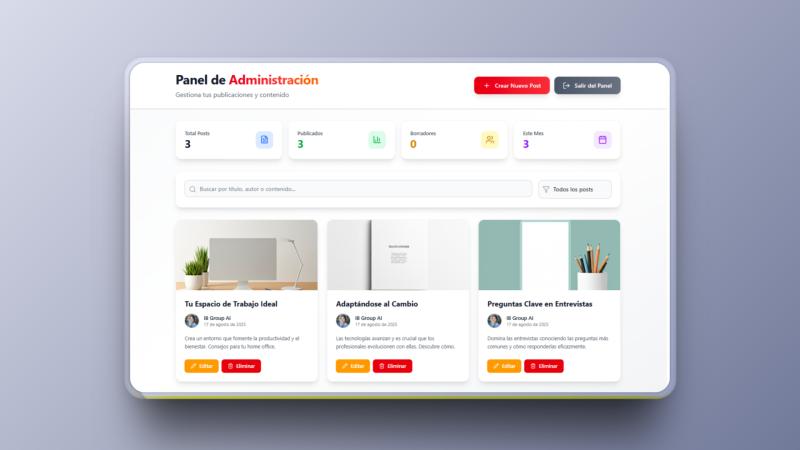 Portada del proyecto Sistema CMS
